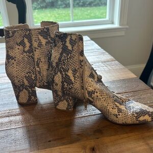 Steve Madden 8.5 Snakeskin Ankle Boots